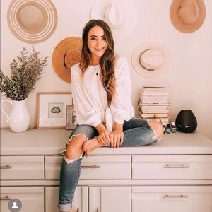 Flowy white Free People top